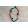 Pulsera de cereza verde y rojo (en el precio no están incluidos los gastos de envio)