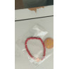 Pulsera roja con corazón naranja(en el precio no están incluidos los gastos de envio)