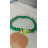 Pulsera verde con corazón verde(en el precio no están incluidos los gastos de envio)