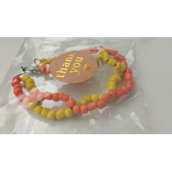 Pulsera naranja y amarillo (en el precio no están incluidos los gastos de envio)